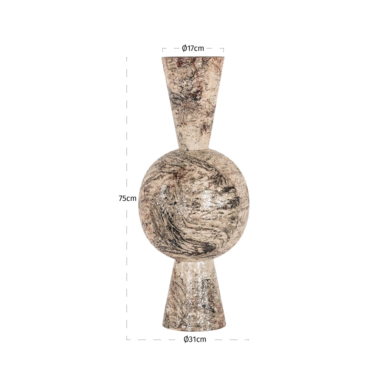 Vase Moisa beige Richmond Interiors Vase