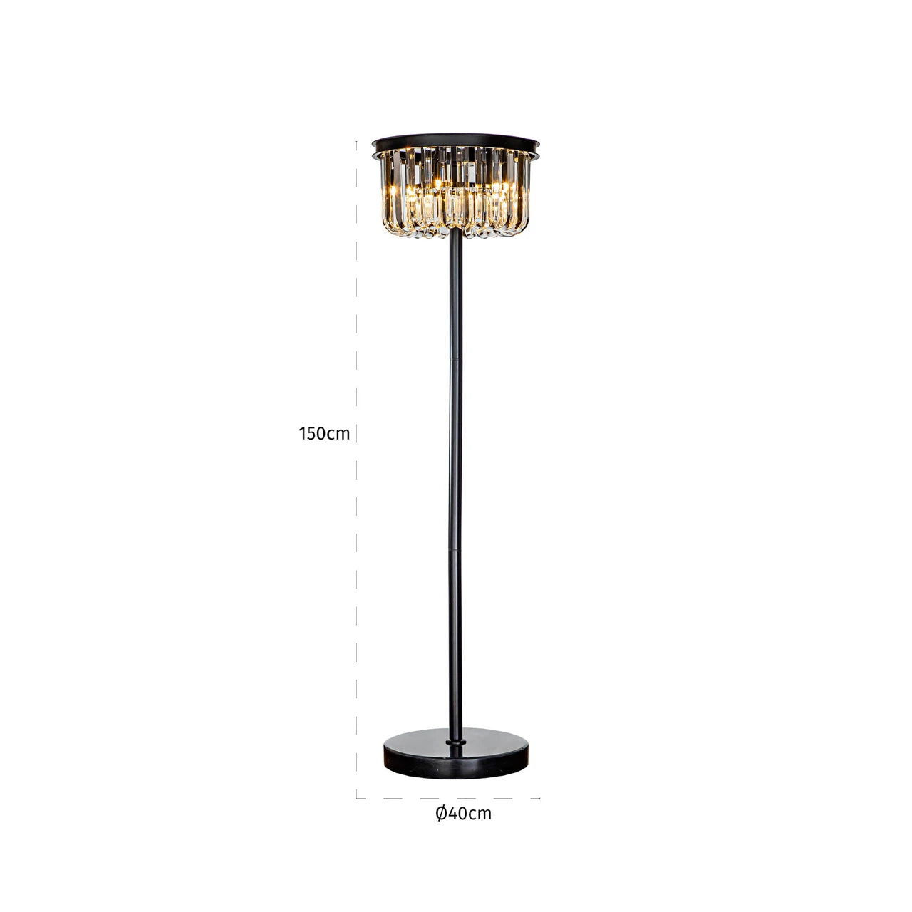 Gulvlampe Dagmar svart Richmond Interiors Gulvlampe