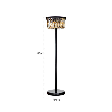 Gulvlampe Dagmar svart Richmond Interiors Gulvlampe