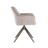 Spisestol Aline khaki fløyel svingbar flammehemmende Richmond Interiors Spisestol