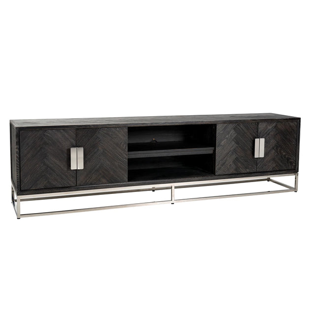 TV-benk Blackbone Silver svart rustikk 220 Richmond Interiors TV-benk
