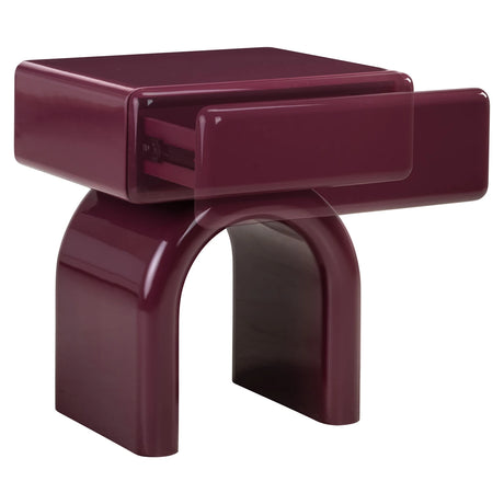 Nightstand Bennet burgunder 1-skuff Richmond Interiors Nattbord