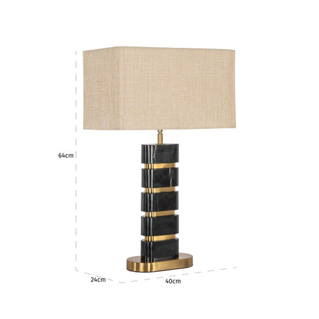 Bordlampe Levina svart/gull Richmond Interiors Bordlampe