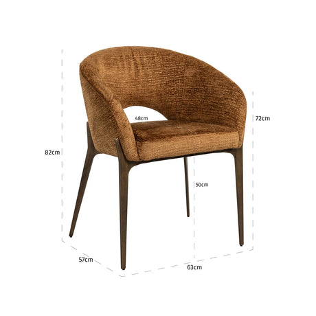 Spisestol Kenzi cognac fusion Richmond Interiors Spisestol