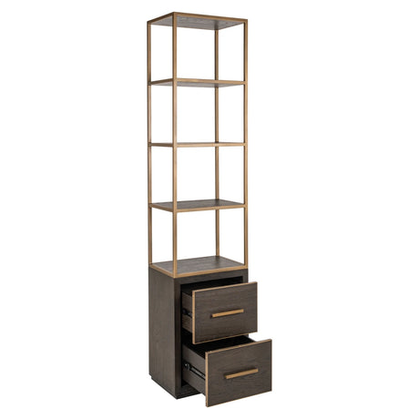 Utstillingsskap Carter brun lite 2 skuffer Richmond Interiors Vitrineskap