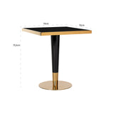 Bord til bistro Can Roca svart/gull 70x70 Richmond Interiors Bordlampe