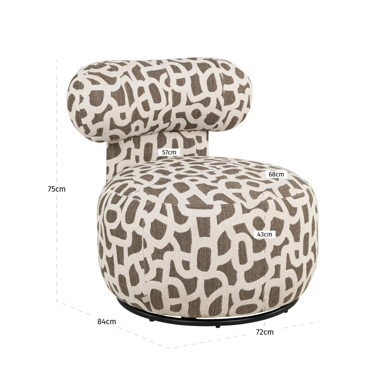 Lounge chair Kaya weave brown Richmond Interiors Lenestol