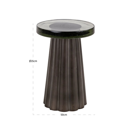 Endebord Barwick messing antikk Richmond Interiors Sidebord