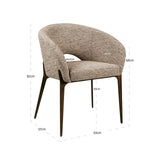 Spisestol Kenzi mocca linear brannhemmende Richmond Interiors Spisestol
