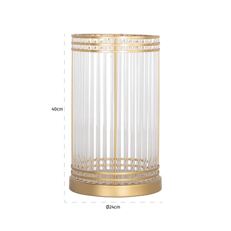 Orkanlampe Dyara gull stor Richmond Interiors Lanterne og lysglass