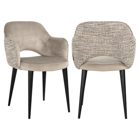 Spisestol Giovanna trendy natur / khaki fløyel flammehemmende Richmond Interiors Spisestol