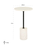 Endebord Misty svart/hvitt 30Ø Richmond Interiors Sidebord