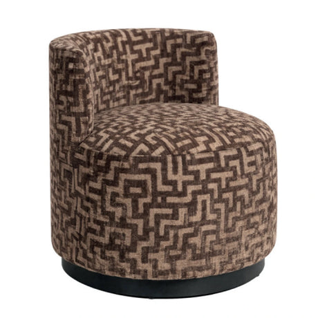 Lounge chair Franny brown labyrint Richmond Interiors Lenestol