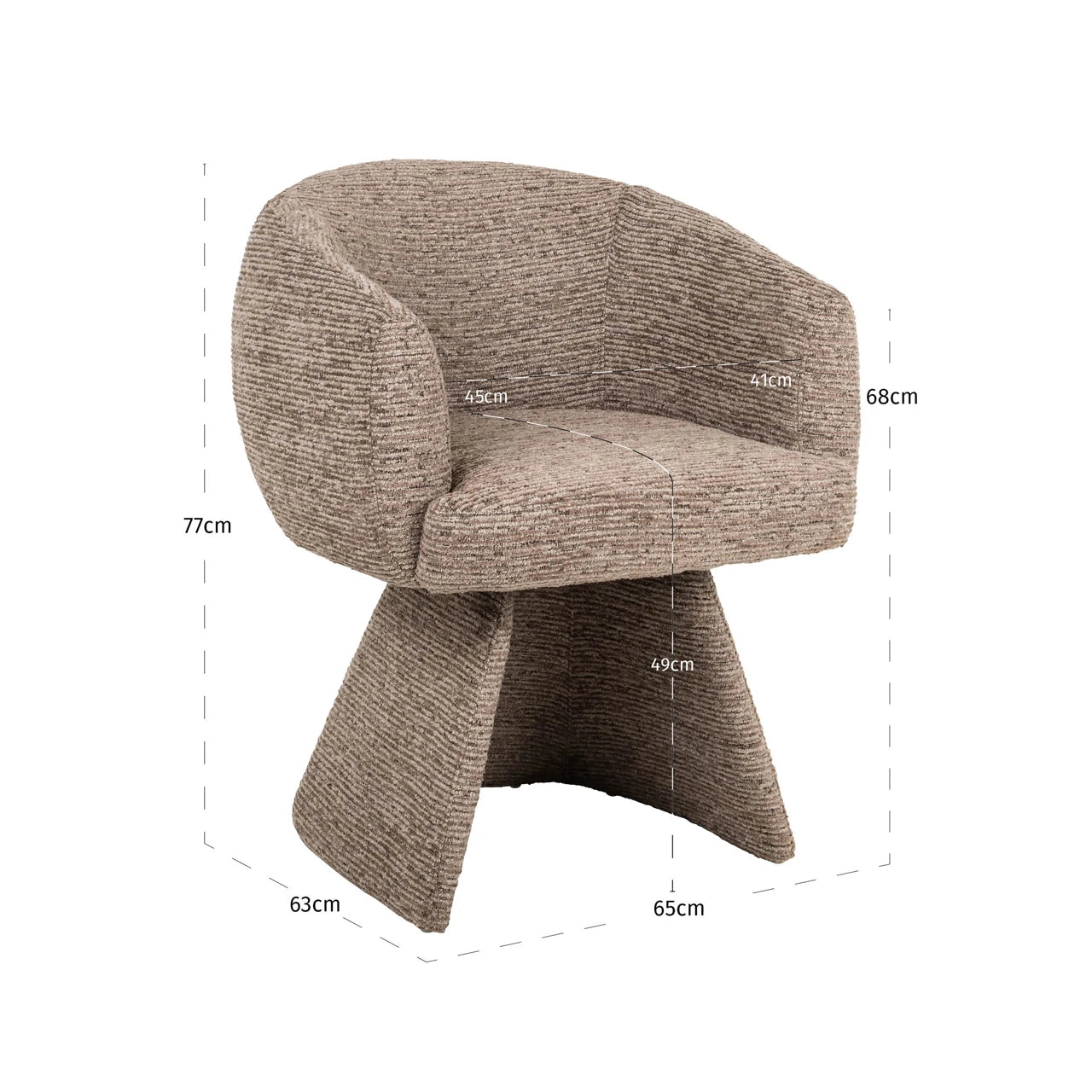 Spisestol Quiriro mocca lineær dreibar Richmond Interiors Spisestol