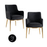 Spisestol Breeze kvarts antrasitt flammehemmende sett med 2 Richmond Interiors Spisestol