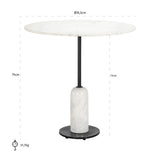 Spisebord Jagger svart/hvit 76,5Ø Richmond Interiors Spisebord
