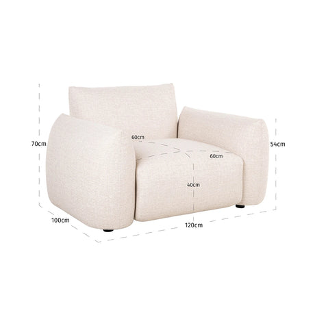 Utendørs loungestol Dawson beige alpine Richmond Interiors Lenestol