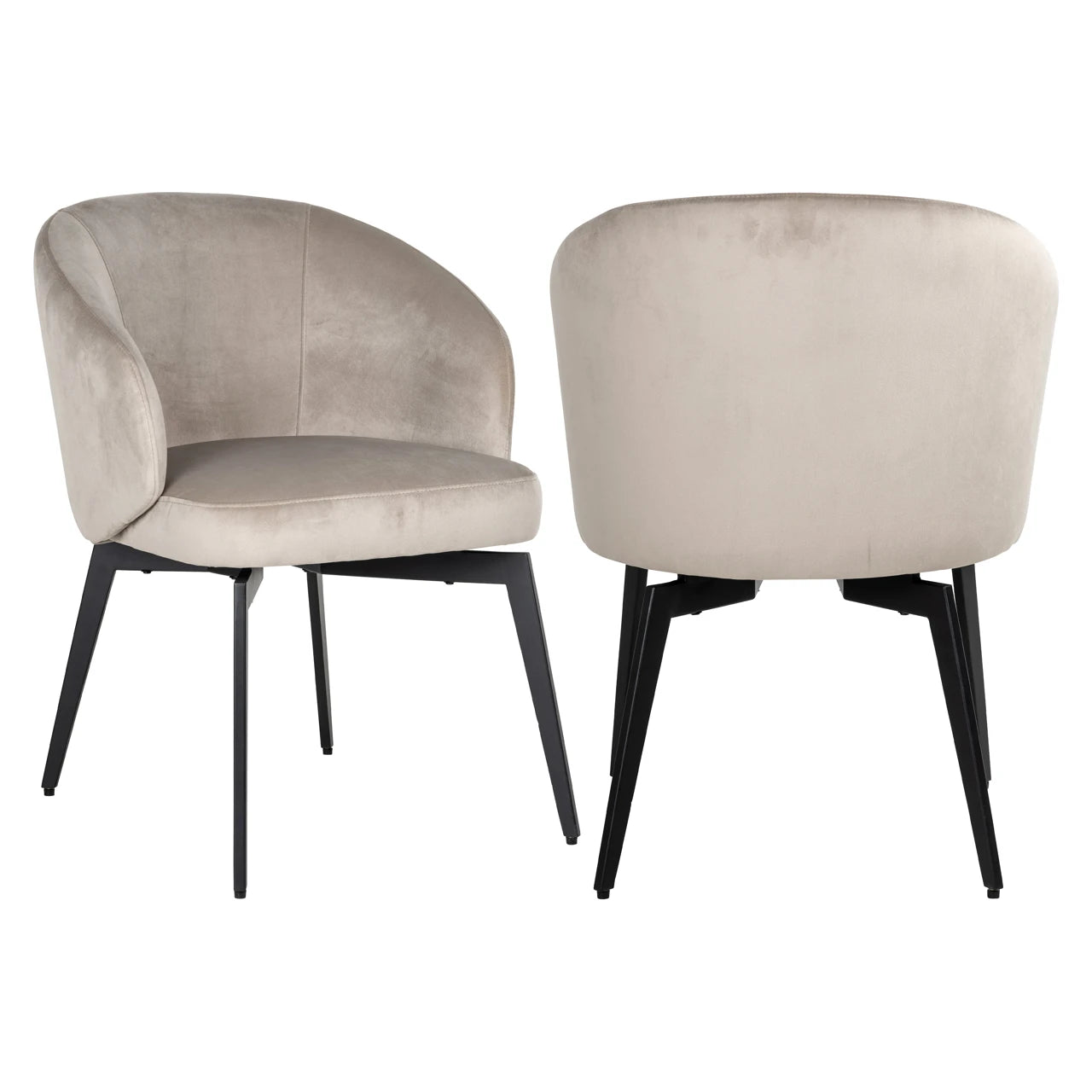 Spisestol Amphara khaki fløyel flammehemmende Richmond Interiors Spisestol