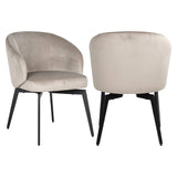Spisestol Amphara khaki fløyel flammehemmende Richmond Interiors Spisestol
