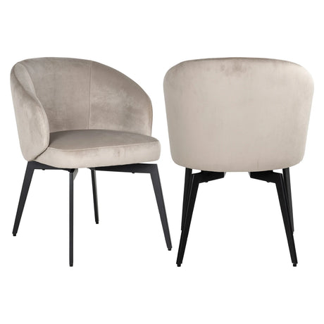 Spisestol Amphara khaki fløyel flammehemmende Richmond Interiors Spisestol