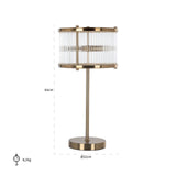 Bordlampe Loiza børstet gull Richmond Interiors Bordlampe