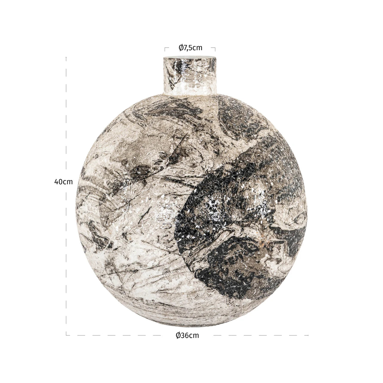 Vase Delisha svart/hvit Richmond Interiors Vase
