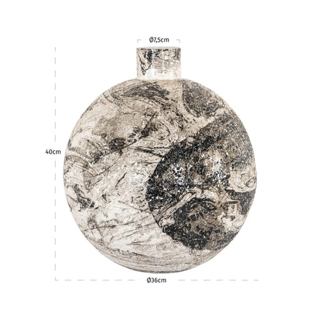 Vase Delisha svart/hvit Richmond Interiors Vase