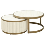 Salongbord Tivoli hvit sett med 2 Richmond Interiors Sofabord