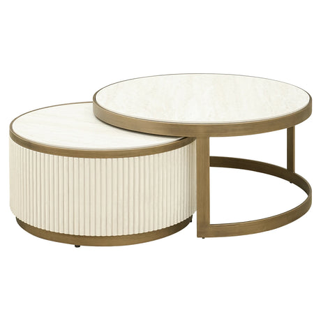 Salongbord Tivoli hvit sett med 2 Richmond Interiors Sofabord