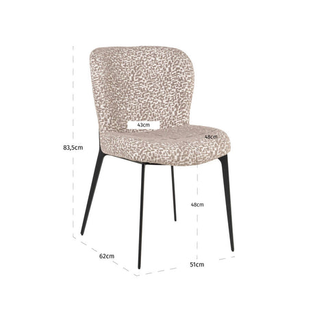 Spise stol Sergio natural geo Richmond Interiors Spisestol