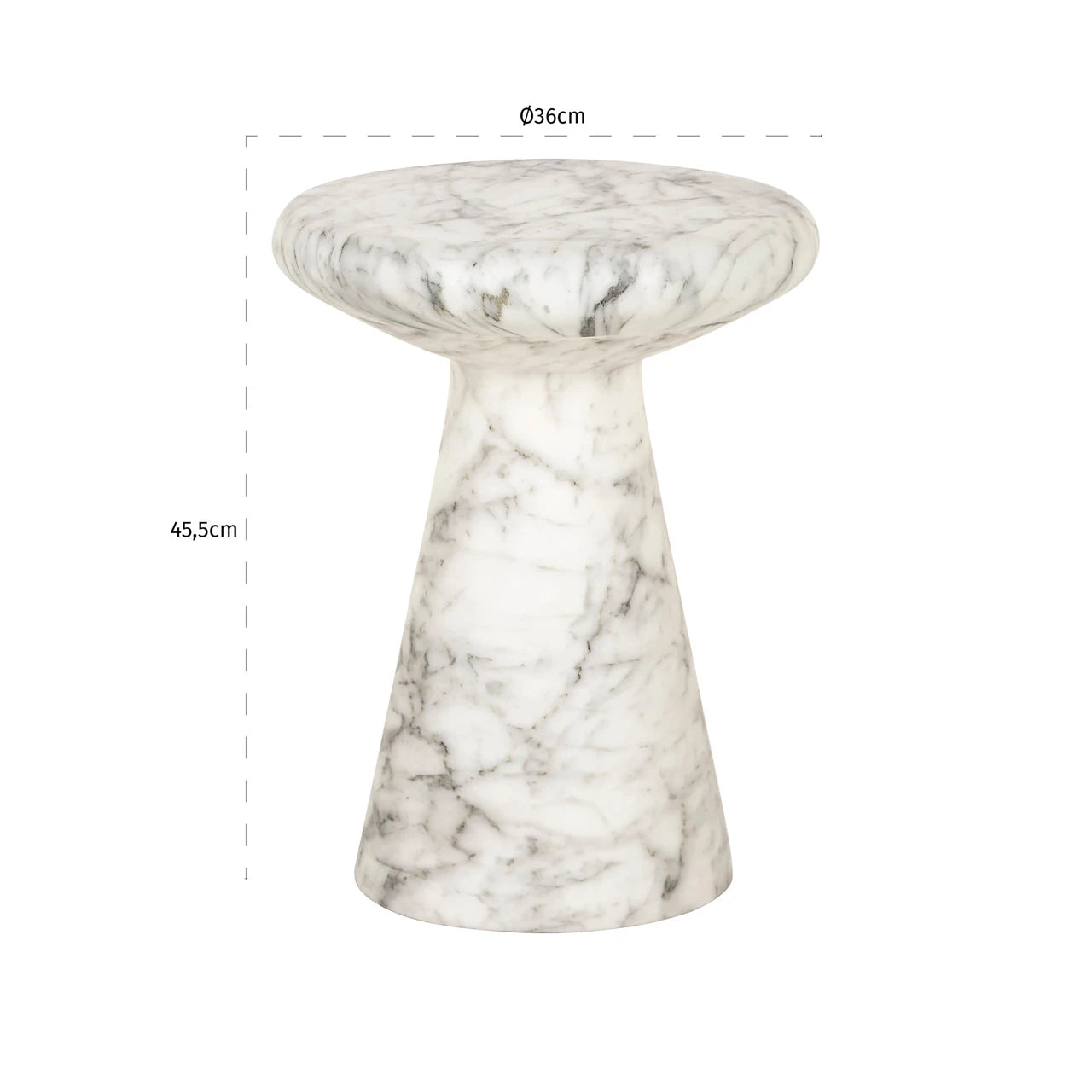 Endebord Lohan hvit Richmond Interiors Sidebord