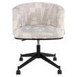 Spisestol Rochenne beige grafisk svingbar på hjul Richmond Interiors Spisestol