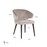 Spisestol Indigo khaki fløyel Richmond Interiors Spisestol