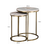 Endebord Bottega Blush beige sett med 2 Richmond Interiors Sidebord