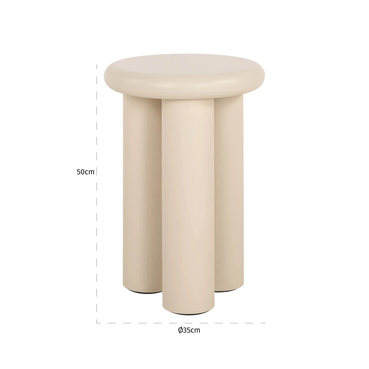 Endebord Elbaz beige 35Ø Richmond Interiors Sidebord