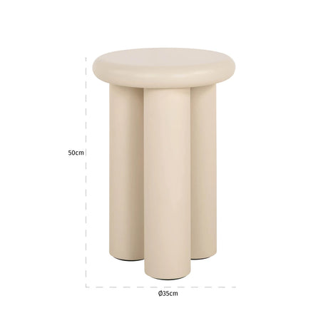 Endebord Elbaz beige 35Ø Richmond Interiors Sidebord