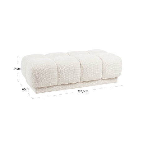 Pouffe & fotskammel Noah beige blokkvev Richmond Interiors Pall