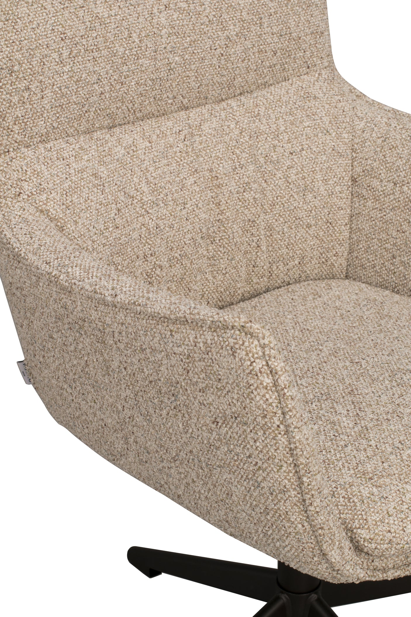 Fresno lenestol beige stoff/brun metallben Rowico Lenestol