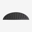 Dørmatte av gummi - halvcirkel fletning - 48x94 cm - sort Nordal DOORMATS