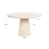 Utendørs spisebord Urban Bloom sandstein 130Ø Richmond Interiors Spisebord