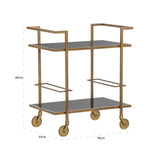 Trolley Xo børstet gull Richmond Interiors Oppbevaring