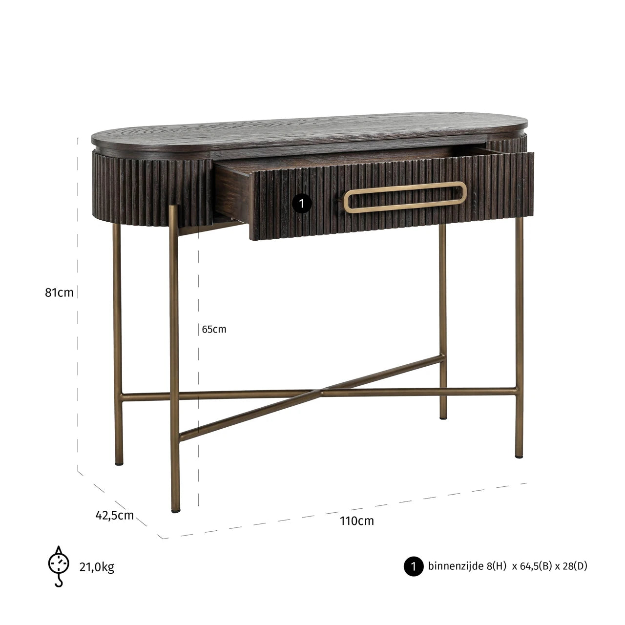 Console Luxor brown Richmond Interiors Konsollbord