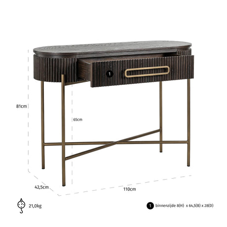 Console Luxor brown Richmond Interiors Konsollbord