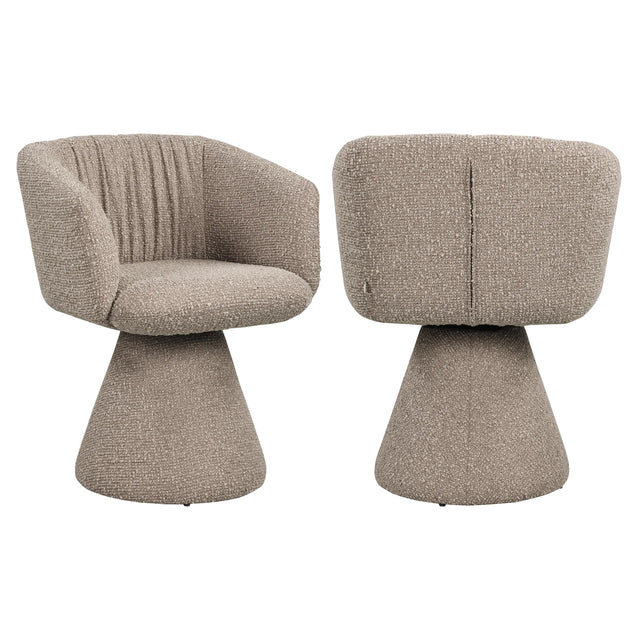 Spisestol Madeline mocca kraftig swivel Richmond Interiors Spisestol