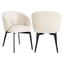 Spisestol Amphara FR hvit chenille flammehemmende Richmond Interiors Spisestol