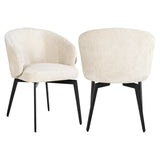 Spisestol Amphara FR hvit chenille flammehemmende Richmond Interiors Spisestol