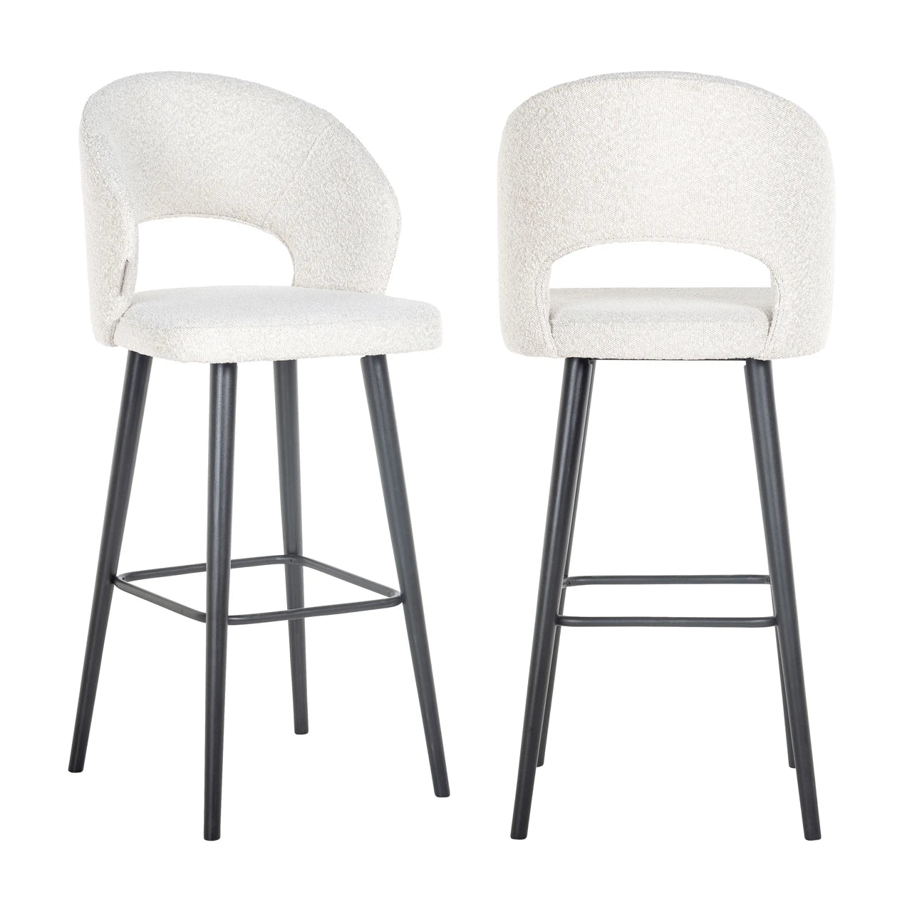 Barstol Savoy hvit bouclé Richmond Interiors Barstol