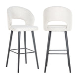 Barstol Savoy hvit bouclé Richmond Interiors Barstol