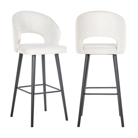 Barstol Savoy hvit bouclé Richmond Interiors Barstol