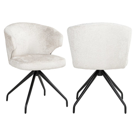 Spisestol Milly cream fusion swivel Richmond Interiors Spisestol